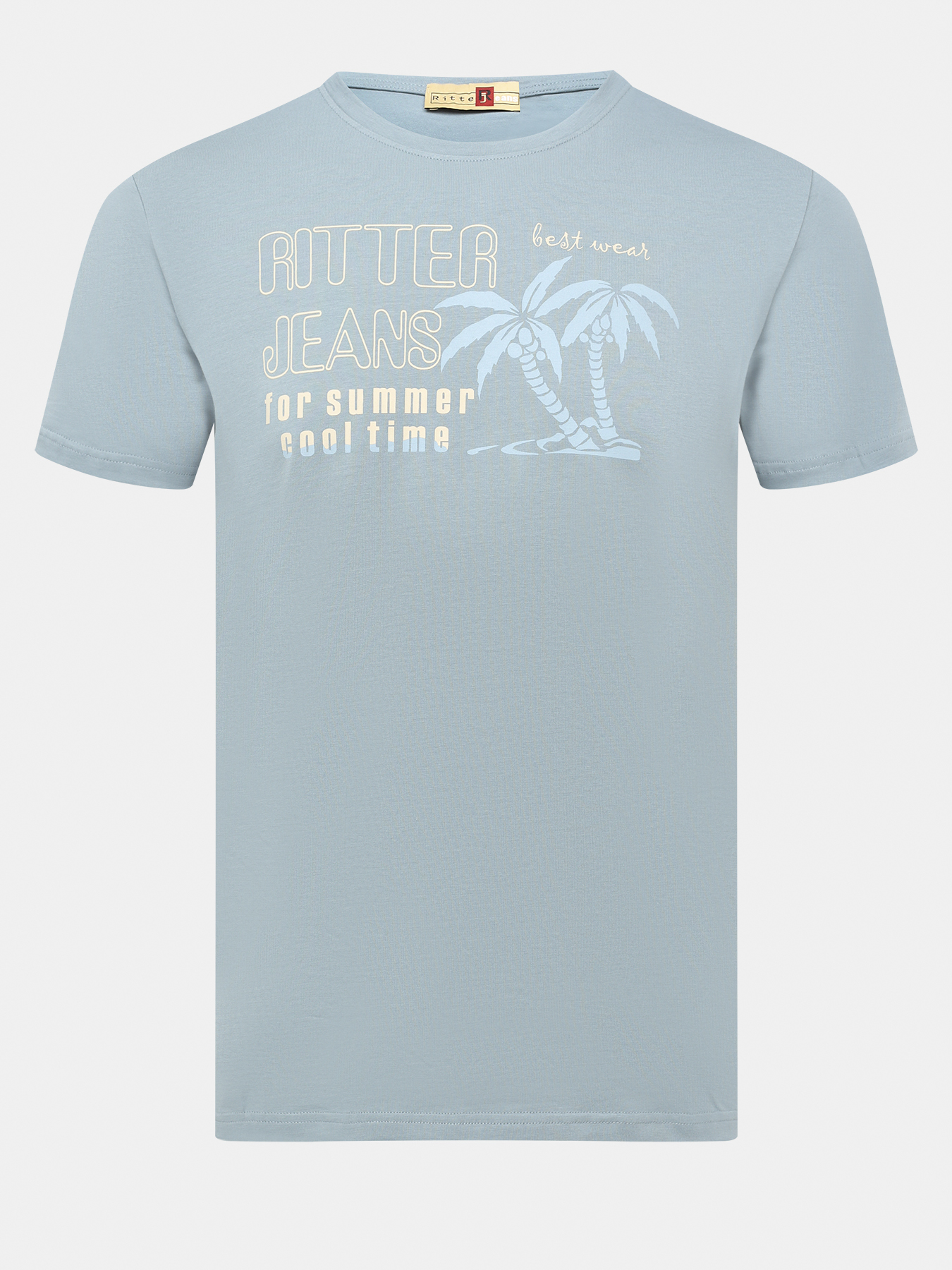 

Футболка мужская Ritter jeans 456118 голубая 52 RU, Голубой, 456118