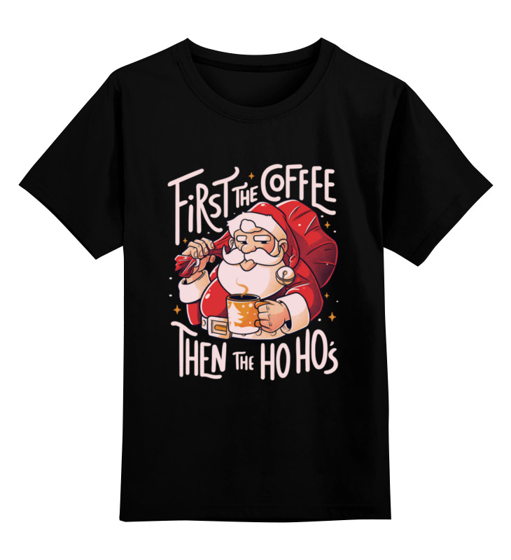 

Футболка детская Printio Coffee and ho ho's цв. черный р. 128, Coffee and ho ho's