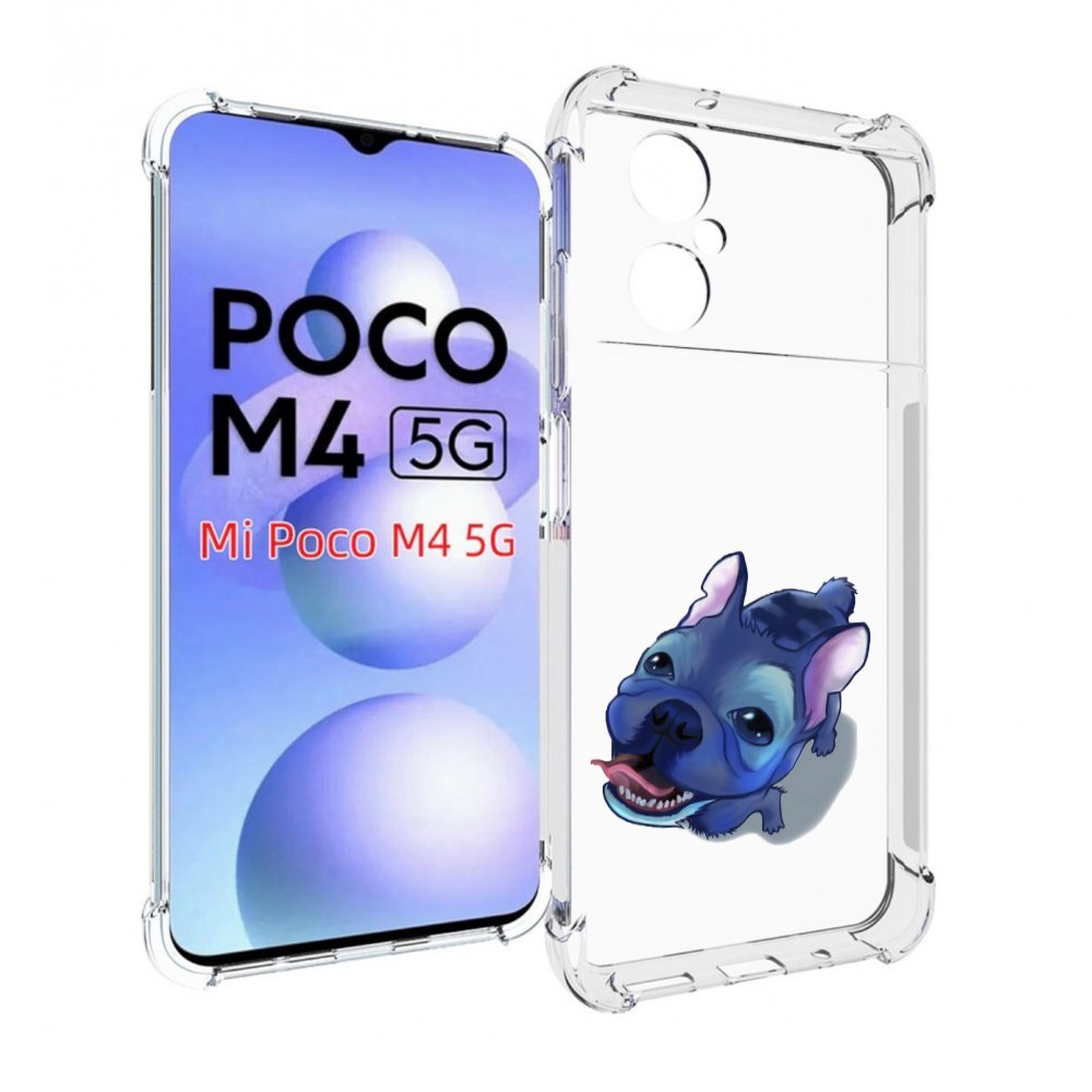

Чехол MyPads Синий Пес для Xiaomi Poco M4 5G, Прозрачный, Tocco
