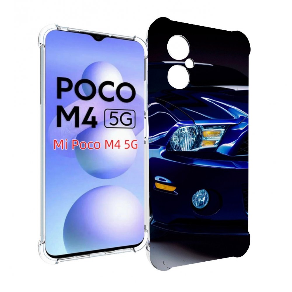 

Чехол MyPads Синяя-машина для Xiaomi Poco M4 5G, Прозрачный, Tocco