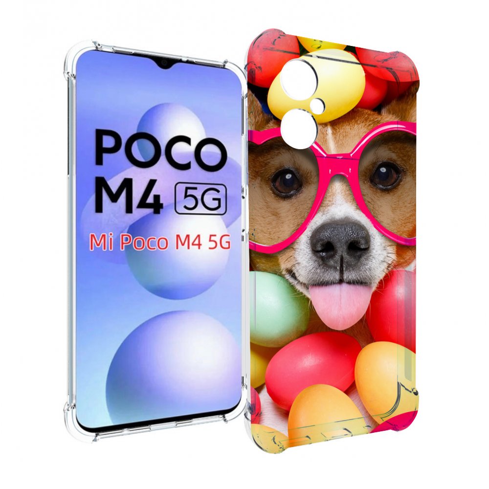 

Чехол MyPads Собака-в-яйцах для Xiaomi Poco M4 5G, Прозрачный, Tocco