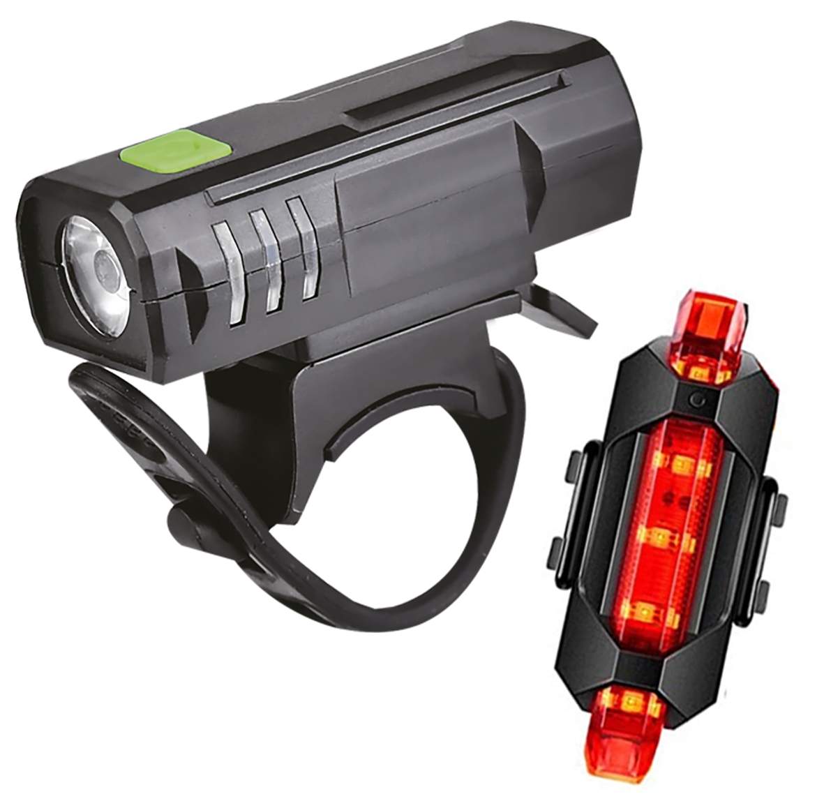 Светодиодный фонарь для велосипеда передний + задний с 3 режимами GLANZEN BFL-1200-03-set