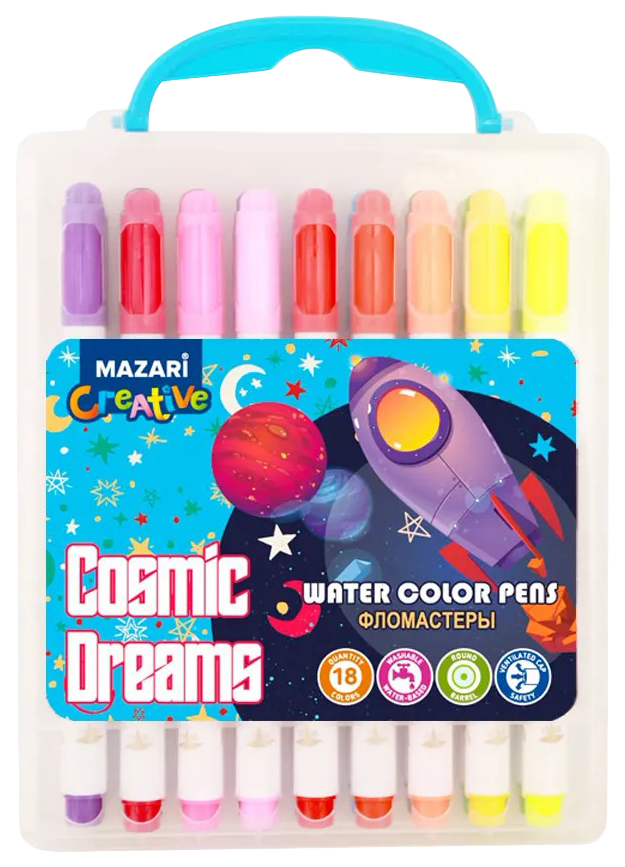 

Фломастеры MAZARi Cosmic Dreams M-5097-18 18 цветов