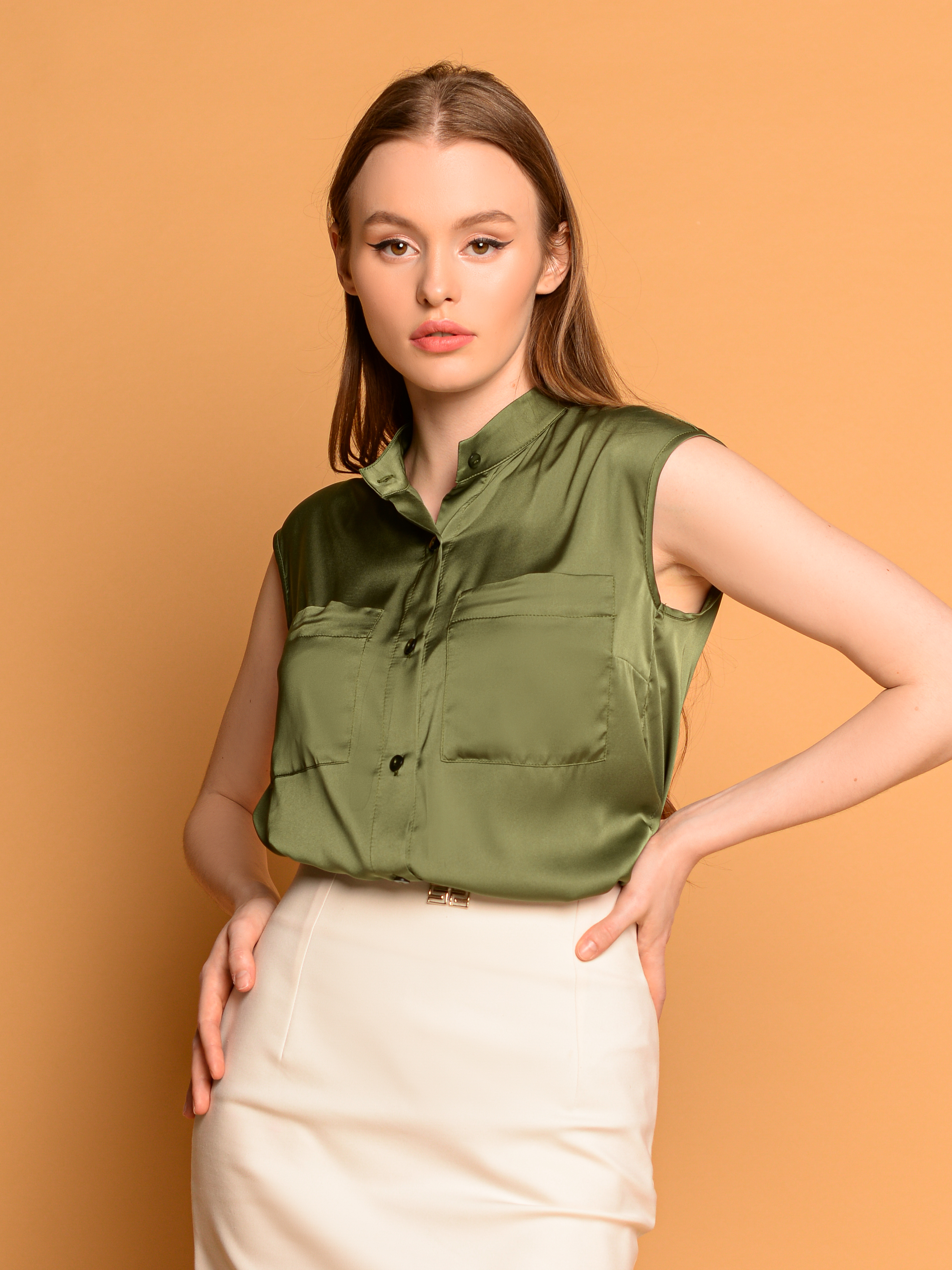 

Блуза женская La Selva 4420 хаки 42 RU, 4420