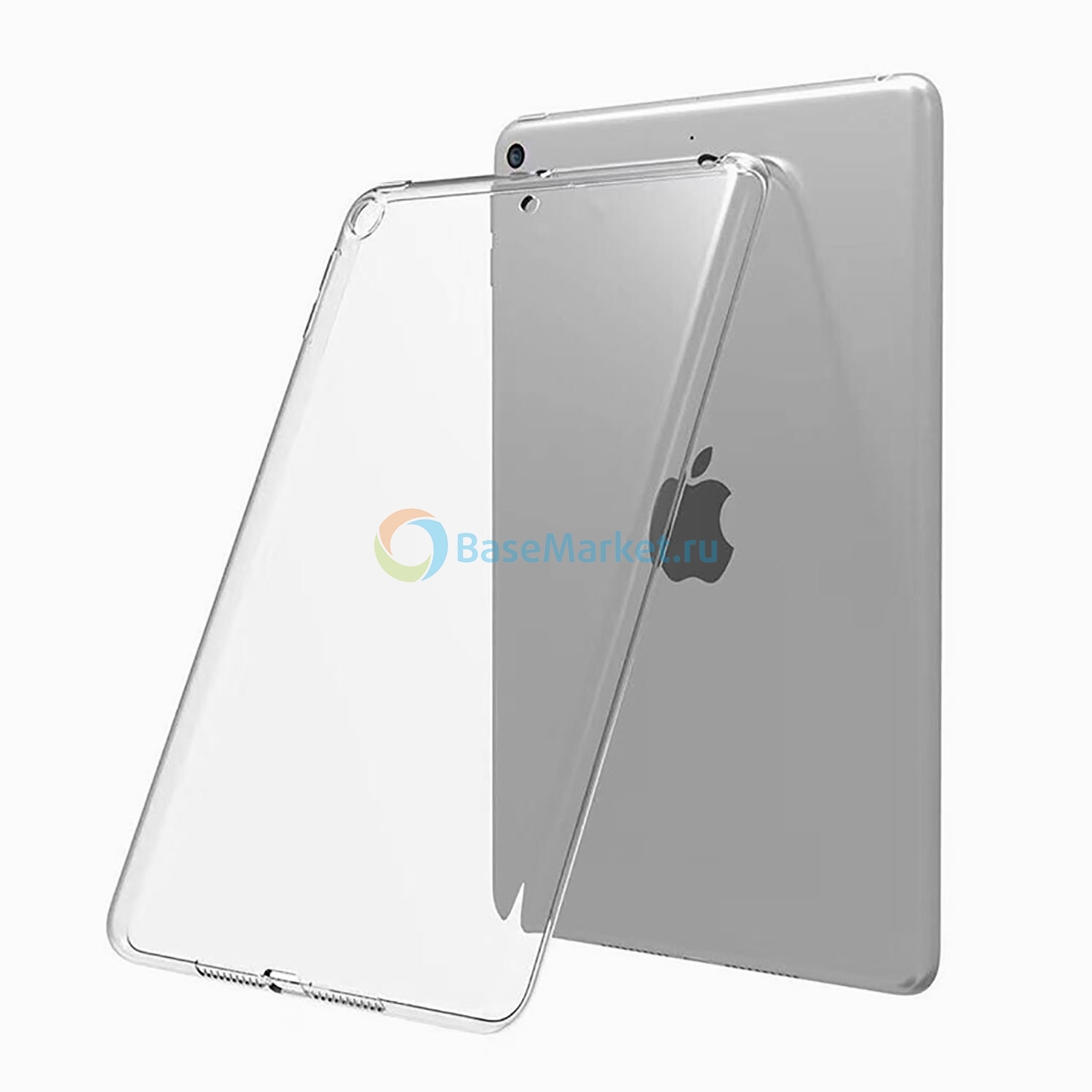 Чехол силиконовый ультратонкий BaseMarket для Apple iPad 10.2" (прозрачный)