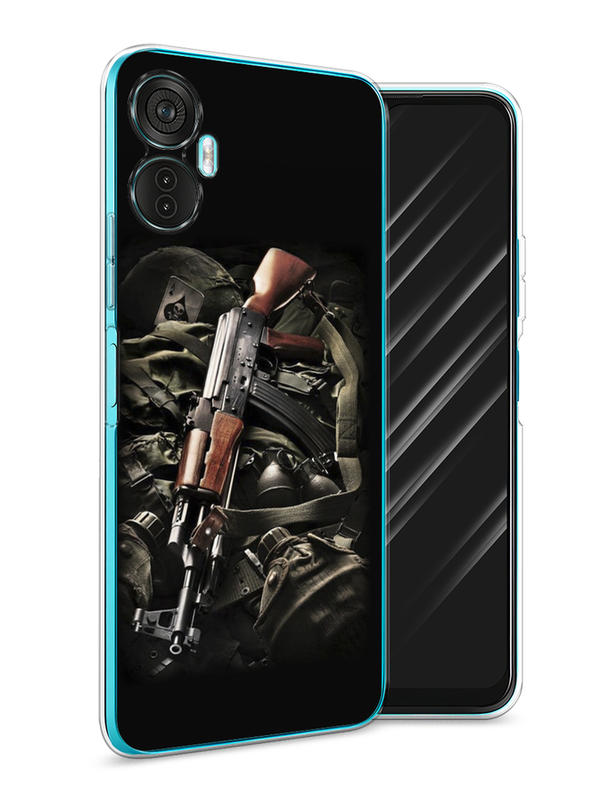 

Чехол Awog на Itel Vision 5 Plus "Автомат", Черный;коричневый;серый, 3201150-5