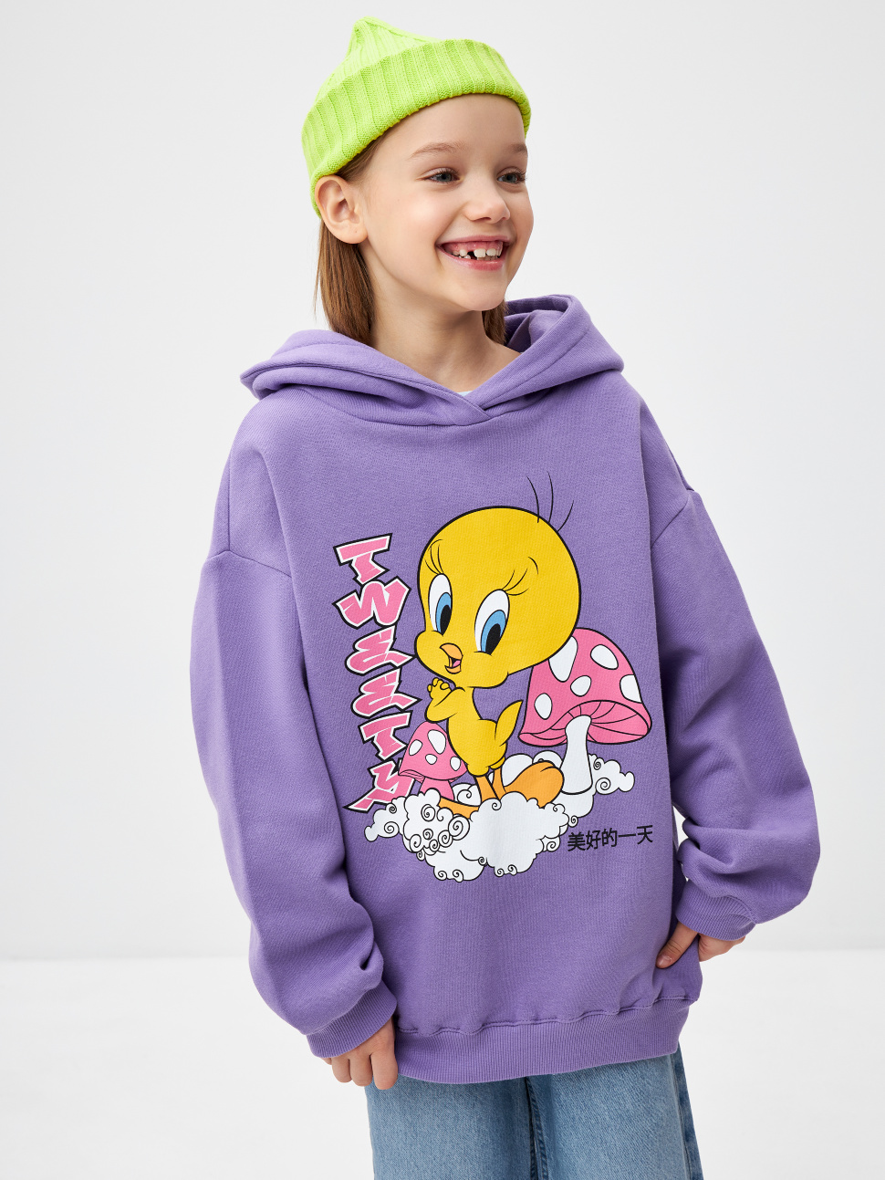 

Худи с принтом Looney Tunes детское 3803050455-82 цв. фиолетовый р.122, 3803050455-82