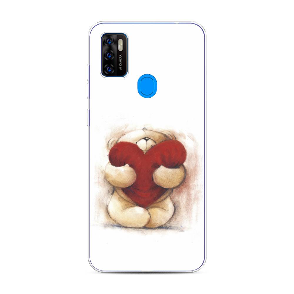 

Чехол Awog на ZTE Blade A7s 2020 / ЗТЕ Блэйд A7s 2020 "Мишка с сердцем 1", Разноцветный, 133950-6