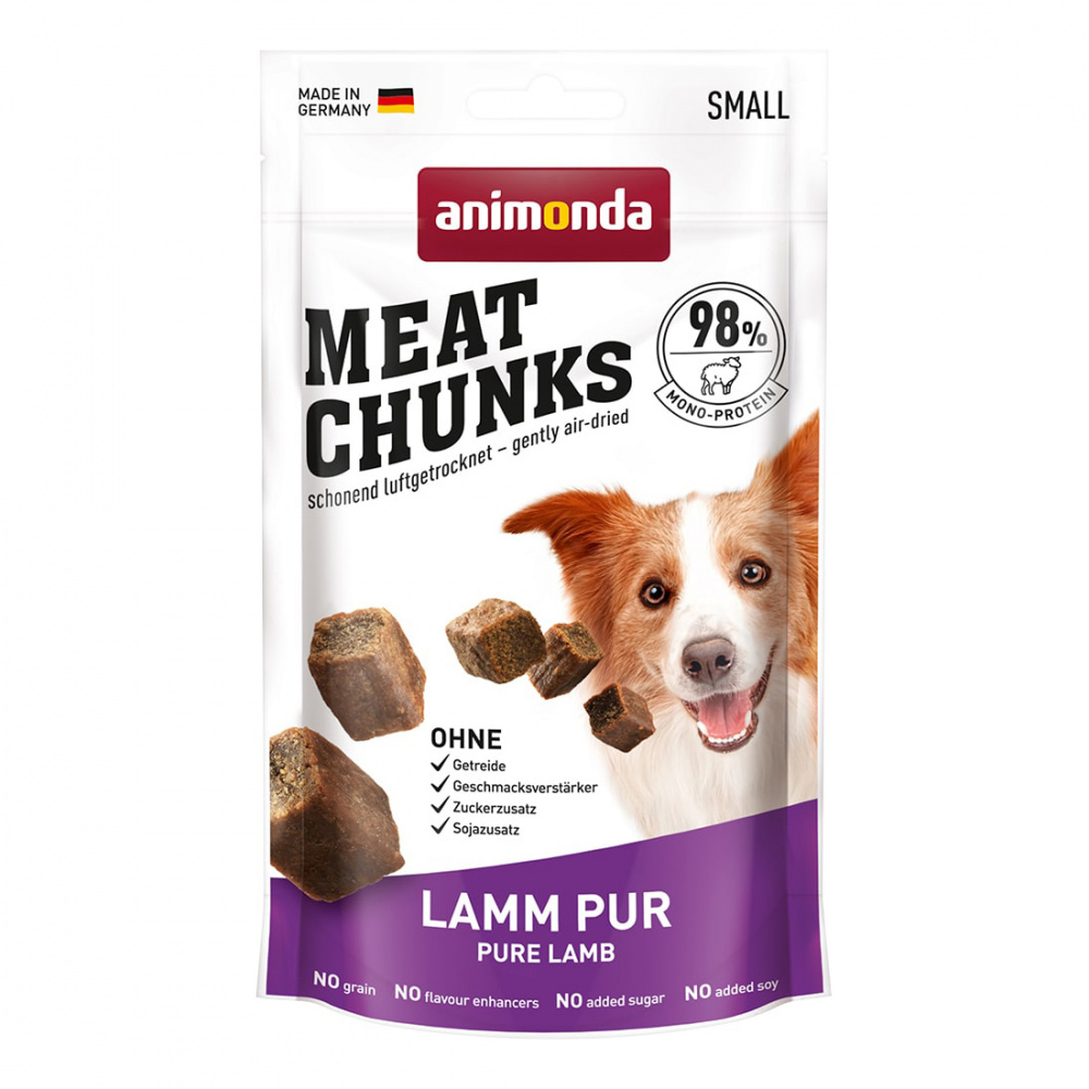 фото Лакомство для собак animonda meat chunks pure lamb мясные кусочки, ягнененок 60г