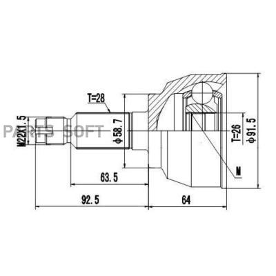 

ZIKMAR Z87252R ШРУС наружный