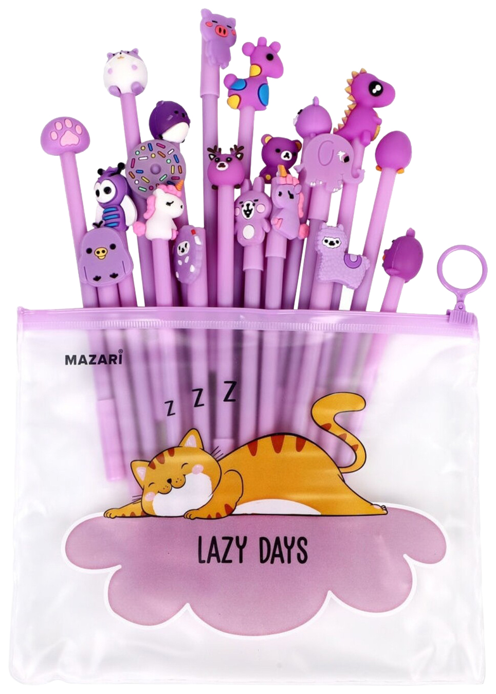 

Набор ручек шариковых MAZARi Cartoon Purple, синие, 0,7 мм, 20 шт.