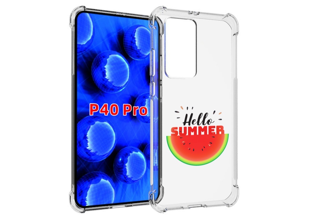 

Чехол MyPads Привет-лето для Huawei P40 Pro противоударный, Прозрачный, Tocco