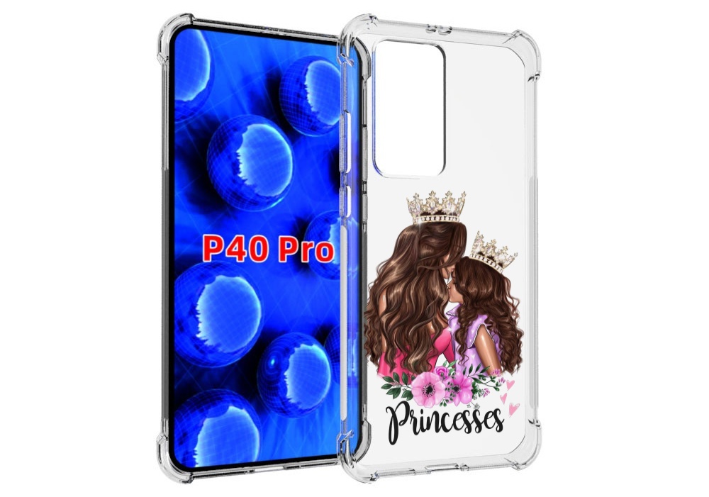 

Чехол MyPads Принцессы женский для Huawei P40 Pro противоударный, Прозрачный, Tocco