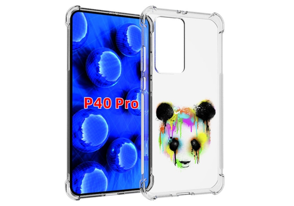

Чехол MyPads Радужная панда для Huawei P40 Pro противоударный, Прозрачный, Tocco