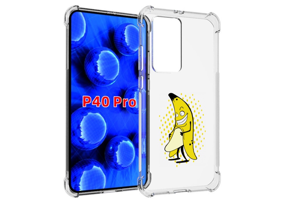 

Чехол MyPads Раздетый-банан для Huawei P40 Pro противоударный, Прозрачный, Tocco