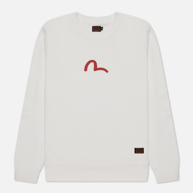 

Свитшот мужской Evisu 0ELBSM0SW321XXCT-OWHT белый L, 0ELBSM0SW321XXCT-OWHT