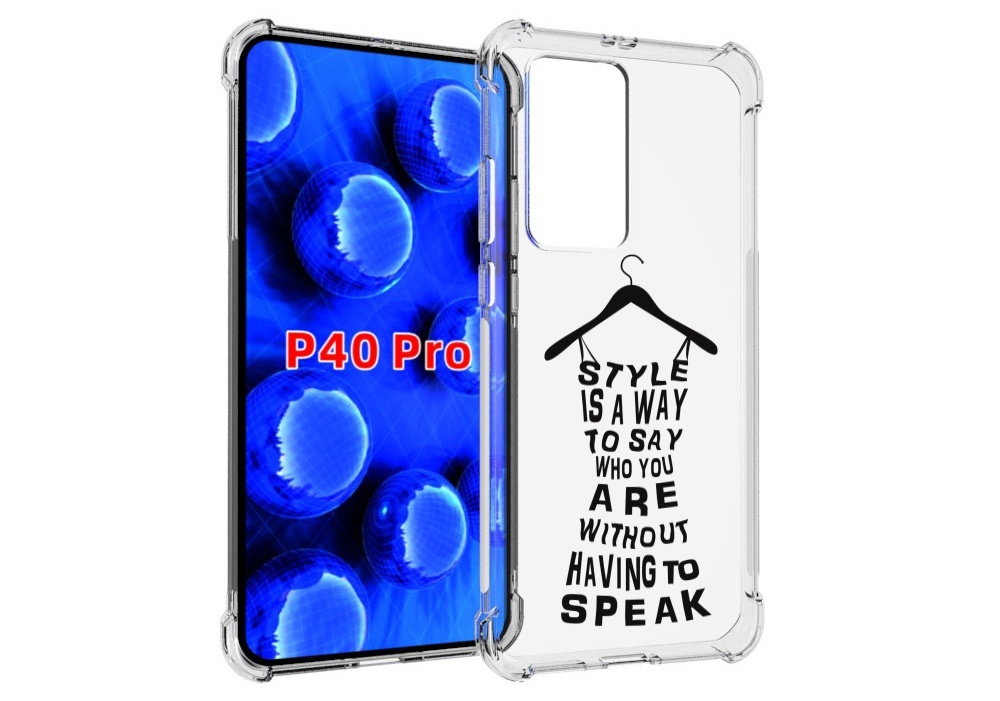 

Чехол MyPads Сарафан-из-слов для Huawei P40 Pro противоударный, Прозрачный, Tocco