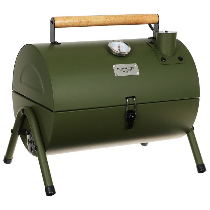 

Гриль-коптильня с температурным датчиком 42 х 29 х 37 см, цвет зеленый