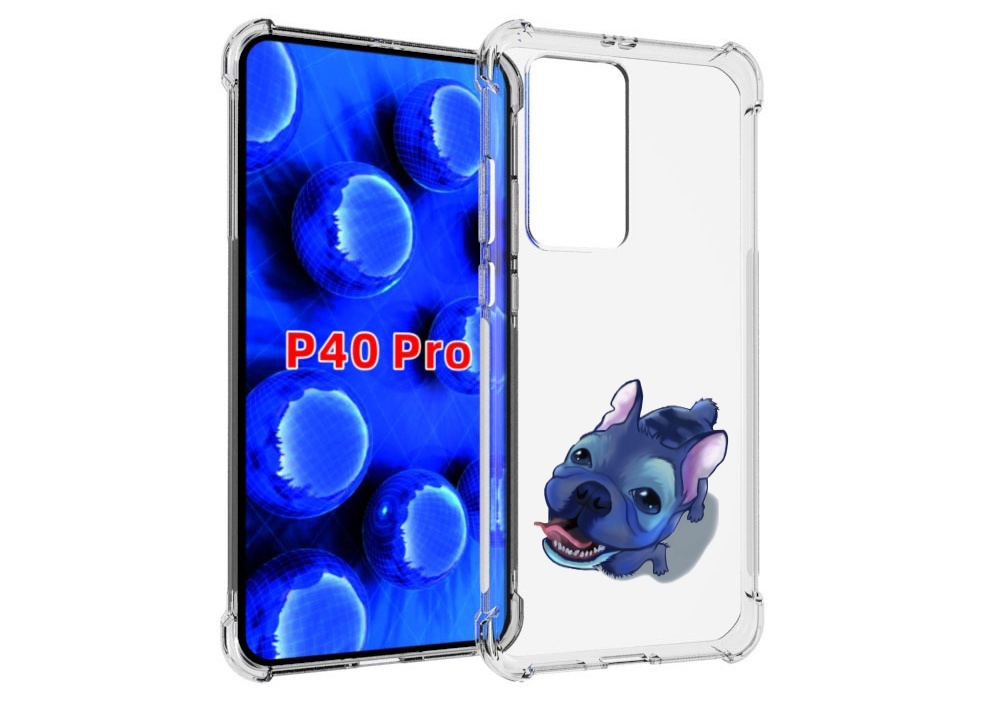 

Чехол MyPads Синий Пес для Huawei P40 Pro противоударный, Прозрачный, Tocco
