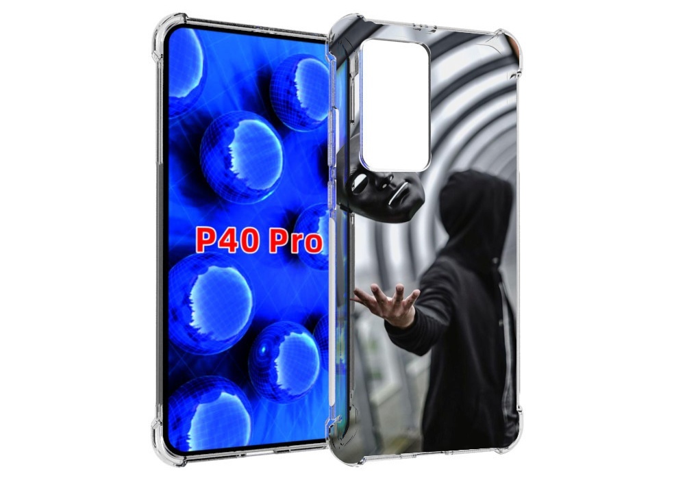 

Чехол MyPads Сними-маску для Huawei P40 Pro противоударный, Прозрачный, Tocco