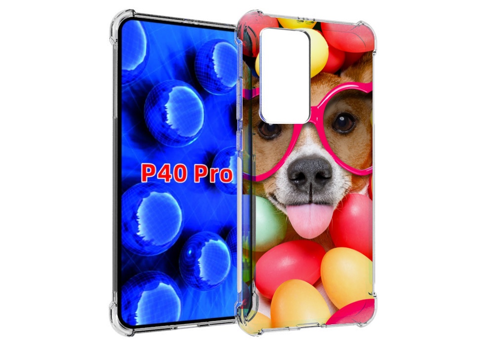 

Чехол MyPads Собака-в-яйцах для Huawei P40 Pro противоударный, Прозрачный, Tocco