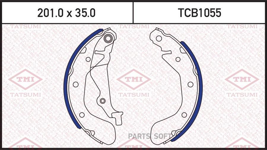 

Комплект тормозных колодок Tatsumi tcb1055