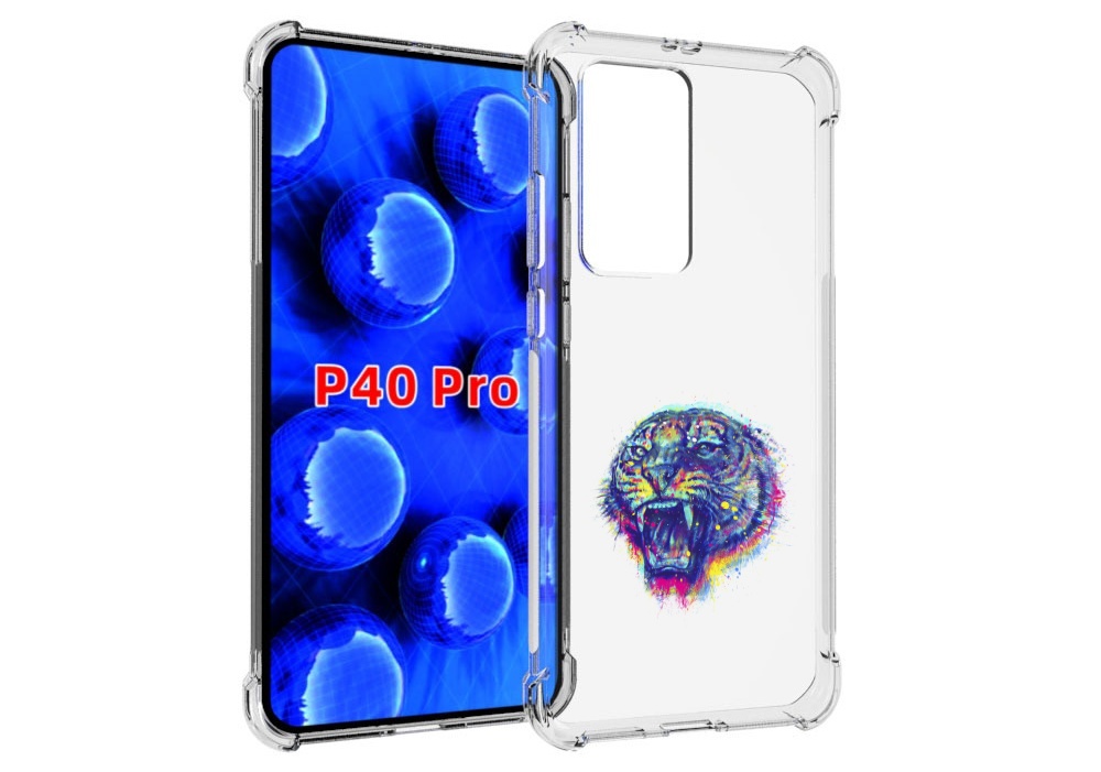 

Чехол MyPads Тигр 2 для Huawei P40 Pro противоударный, Прозрачный, Tocco