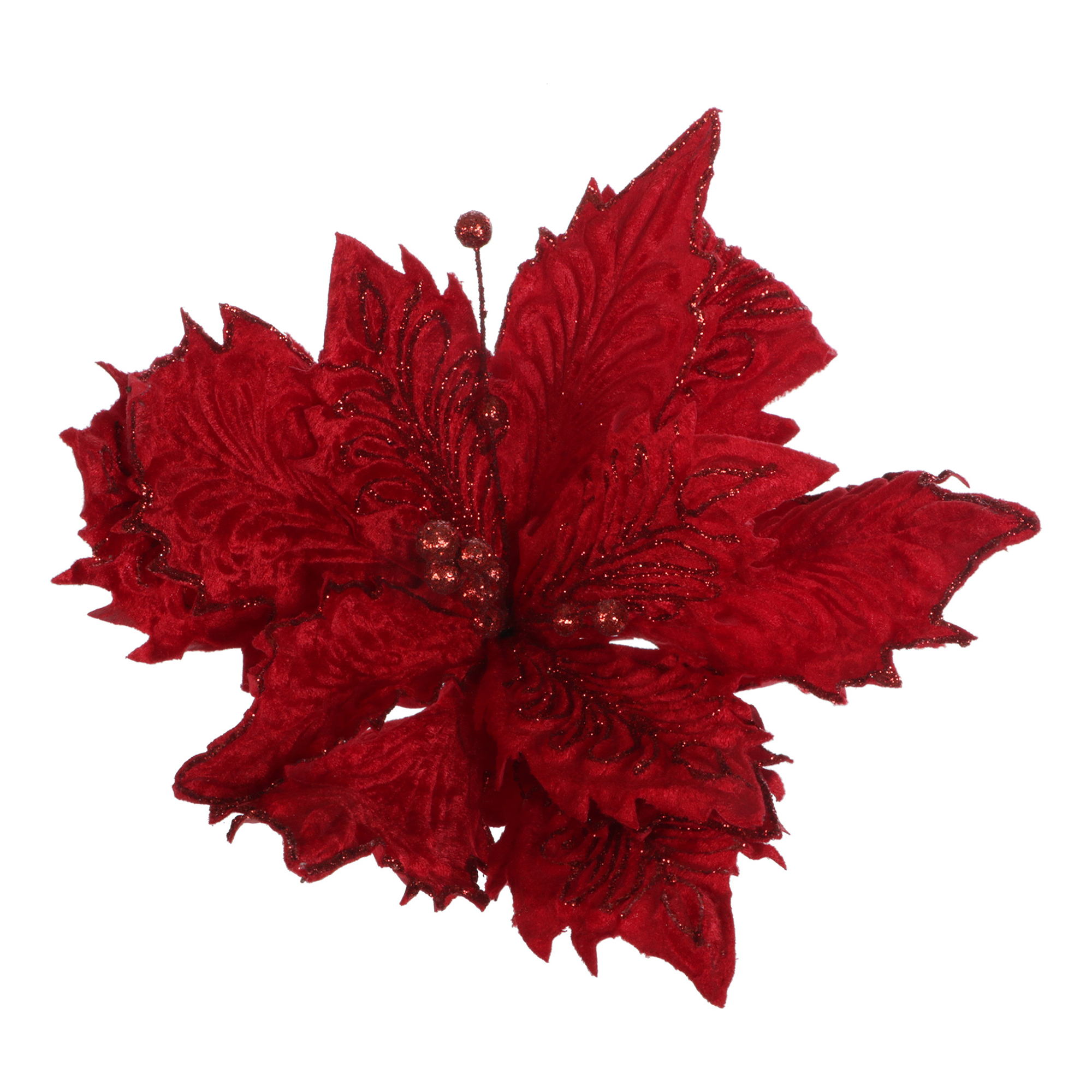 Искусственный цветок Пуансеттия Artborne 45 см красный