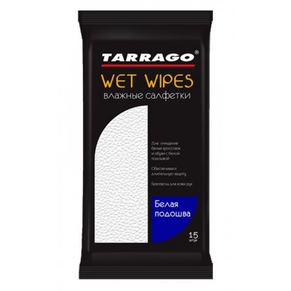 

Влажные салфетки для обуви TARRAGO Wet Wipes для белой подошвы и белых кроссовок, TWS13