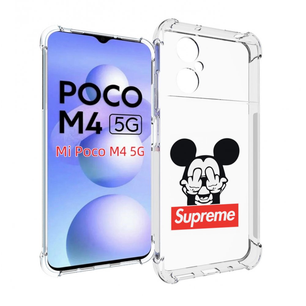 

Чехол MyPads Супримовский-Микки-маус для Xiaomi Poco M4 5G, Прозрачный, Tocco