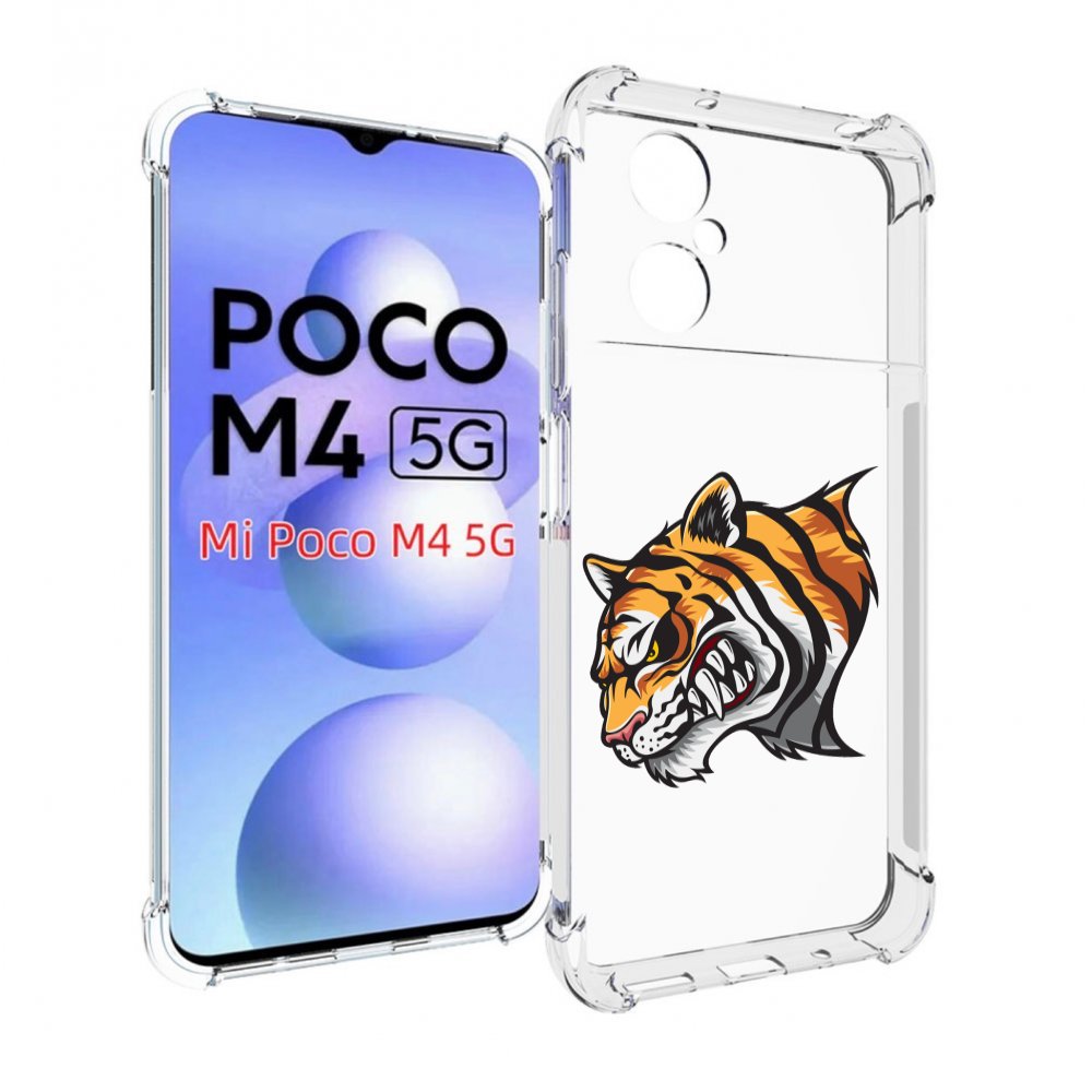 

Чехол MyPads Тигр для Xiaomi Poco M4 5G, Прозрачный, Tocco