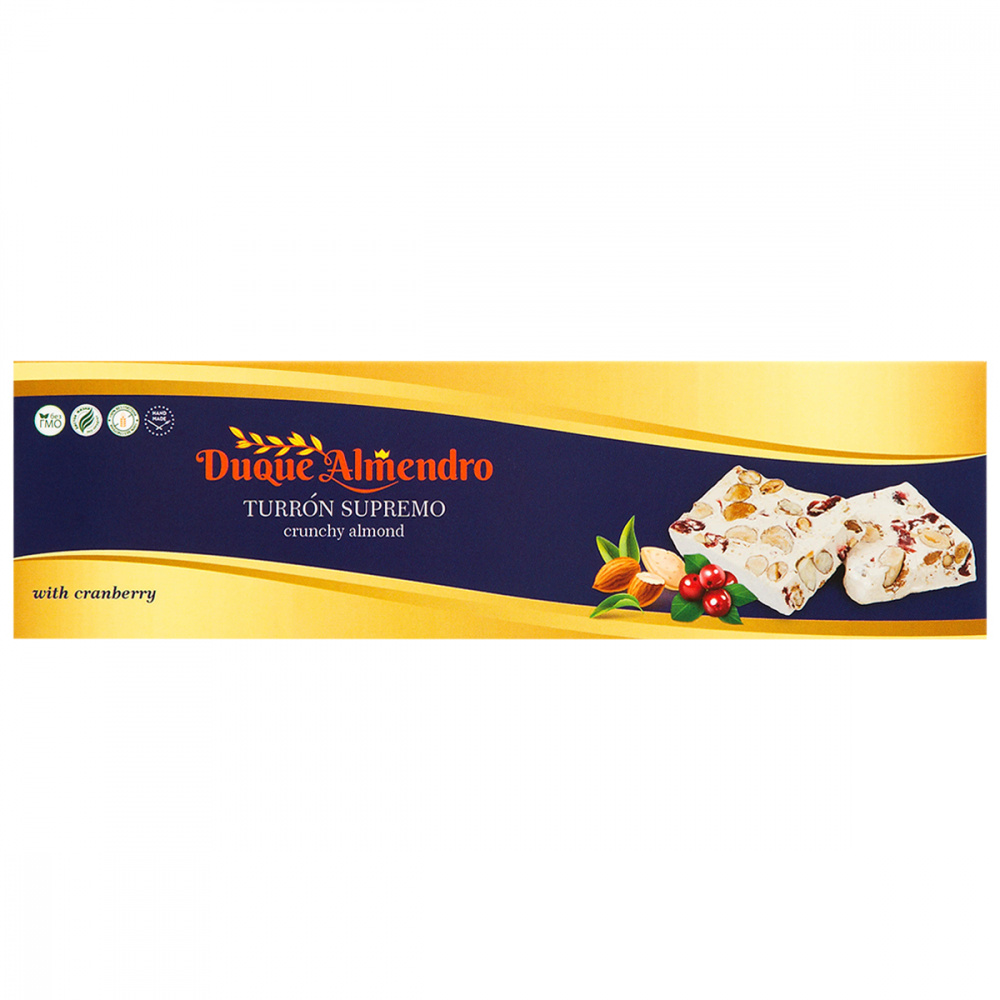 

Нуга Duque Almendro "Turron Supremo | Туррон с миндалем и клюквой", 100 г