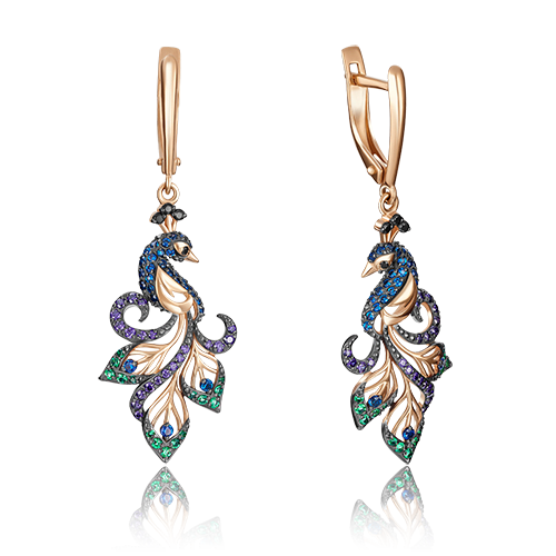 

Серьги из красного золота с фианитом PLATINA jewelry 02-3499-03-404-1110-52, 02-3499-03-404-1110-52