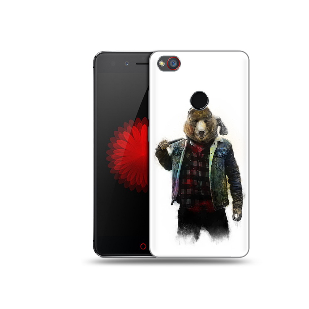 Чехол MyPads Tocco для ZTE Nubia Z11 медведь с топором (PT48017.468.469)