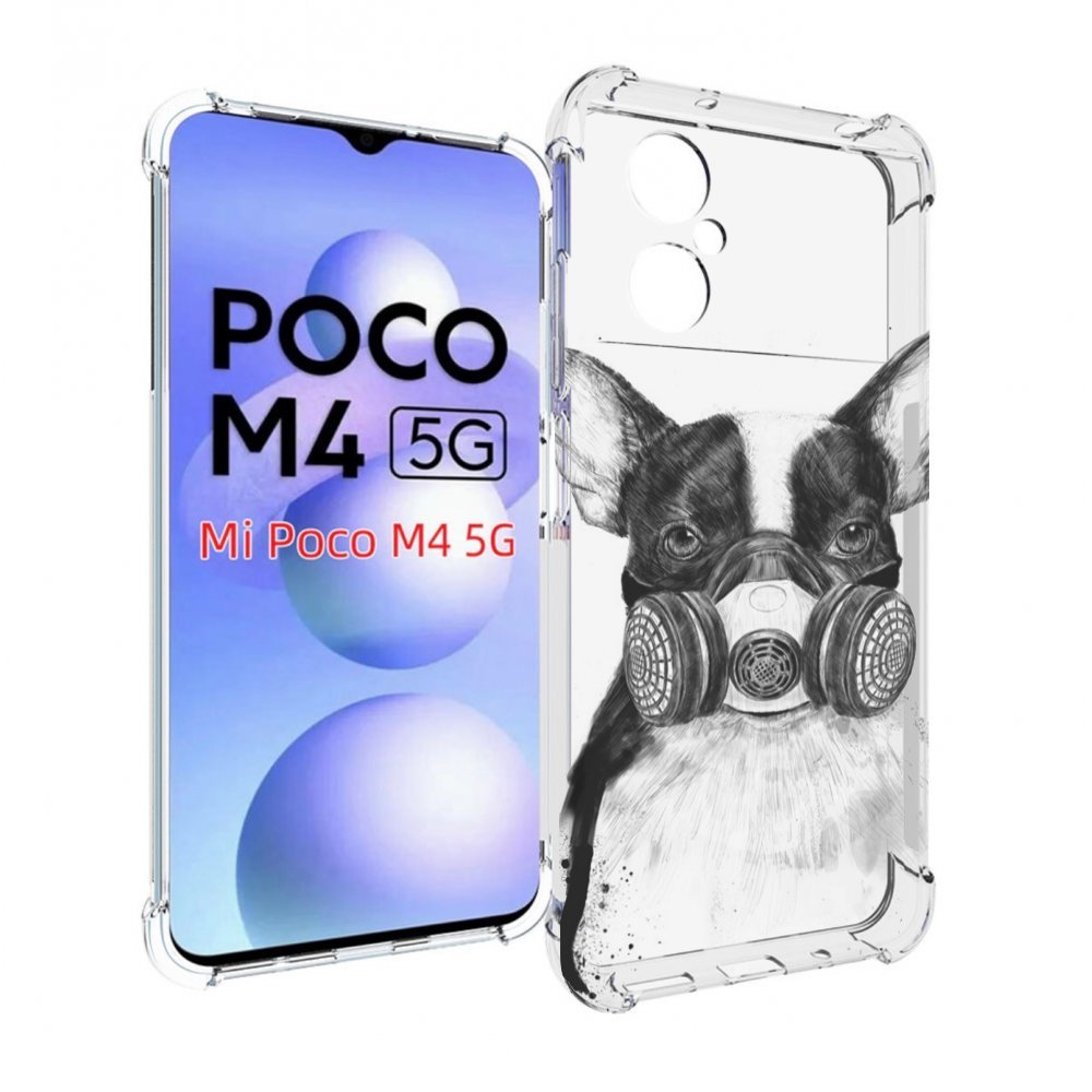 

Чехол MyPads Французский бульдог для Xiaomi Poco M4 5G, Прозрачный, Tocco