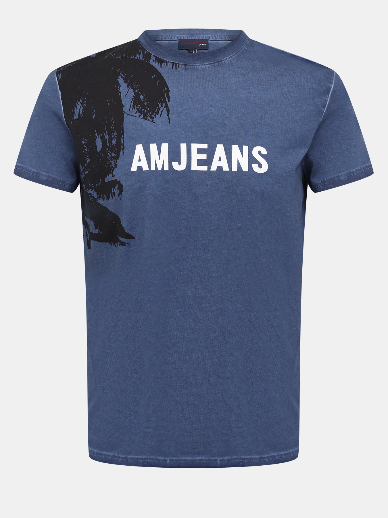 

Футболка мужская Alessandro Manzoni Jeans 459807 синяя 52 RU, Синий, 459807