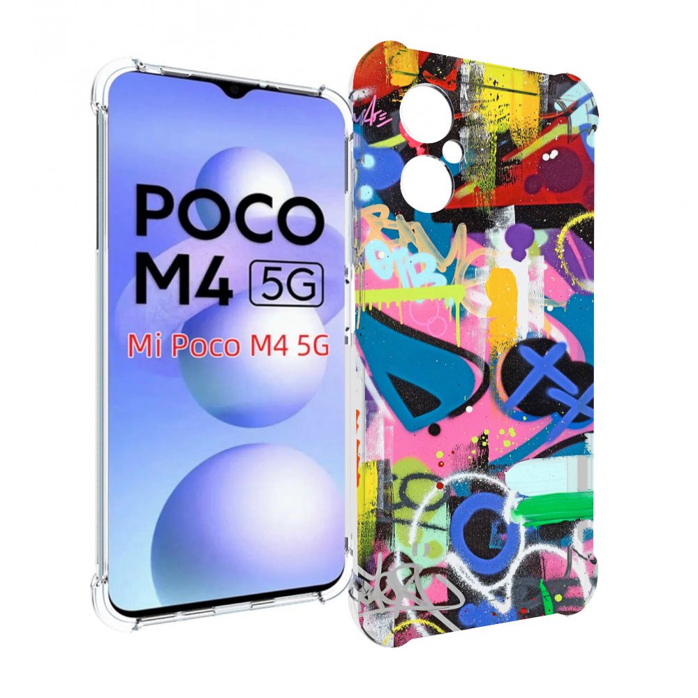 

Чехол MyPads абстракция-графити для Xiaomi Poco M4 5G, Прозрачный, Tocco