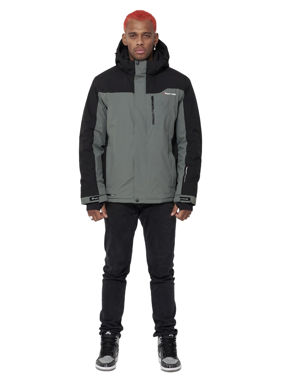 

Горнолыжная куртка мужская big size 88816Sr, Серый, 56, 88816