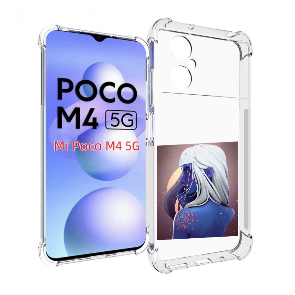 

Чехол MyPads аватар-с-цветком для Xiaomi Poco M4 5G, Прозрачный, Tocco
