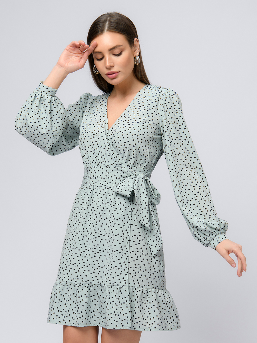 

Платье женское 1001dress 102518 зеленое 44 RU, Зеленый, 102518