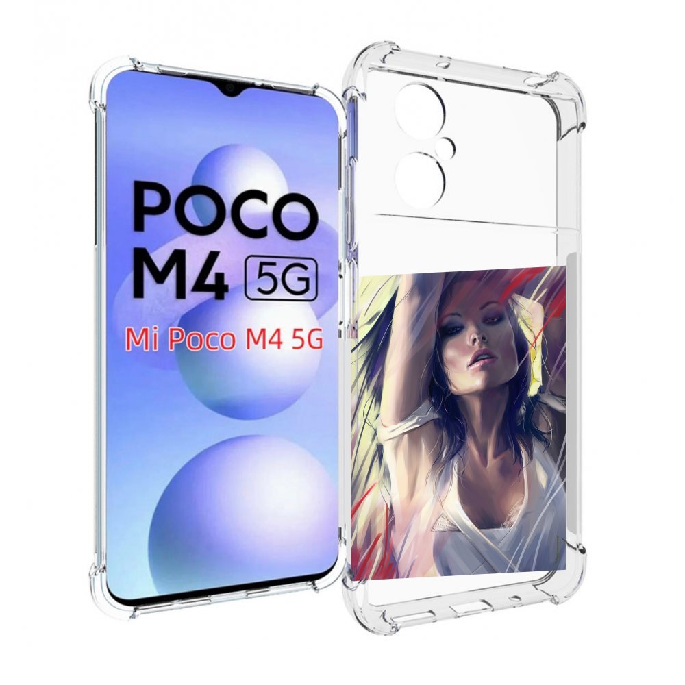 

Чехол MyPads акварельная-девушка женской для Xiaomi Poco M4 5G, Прозрачный, Tocco