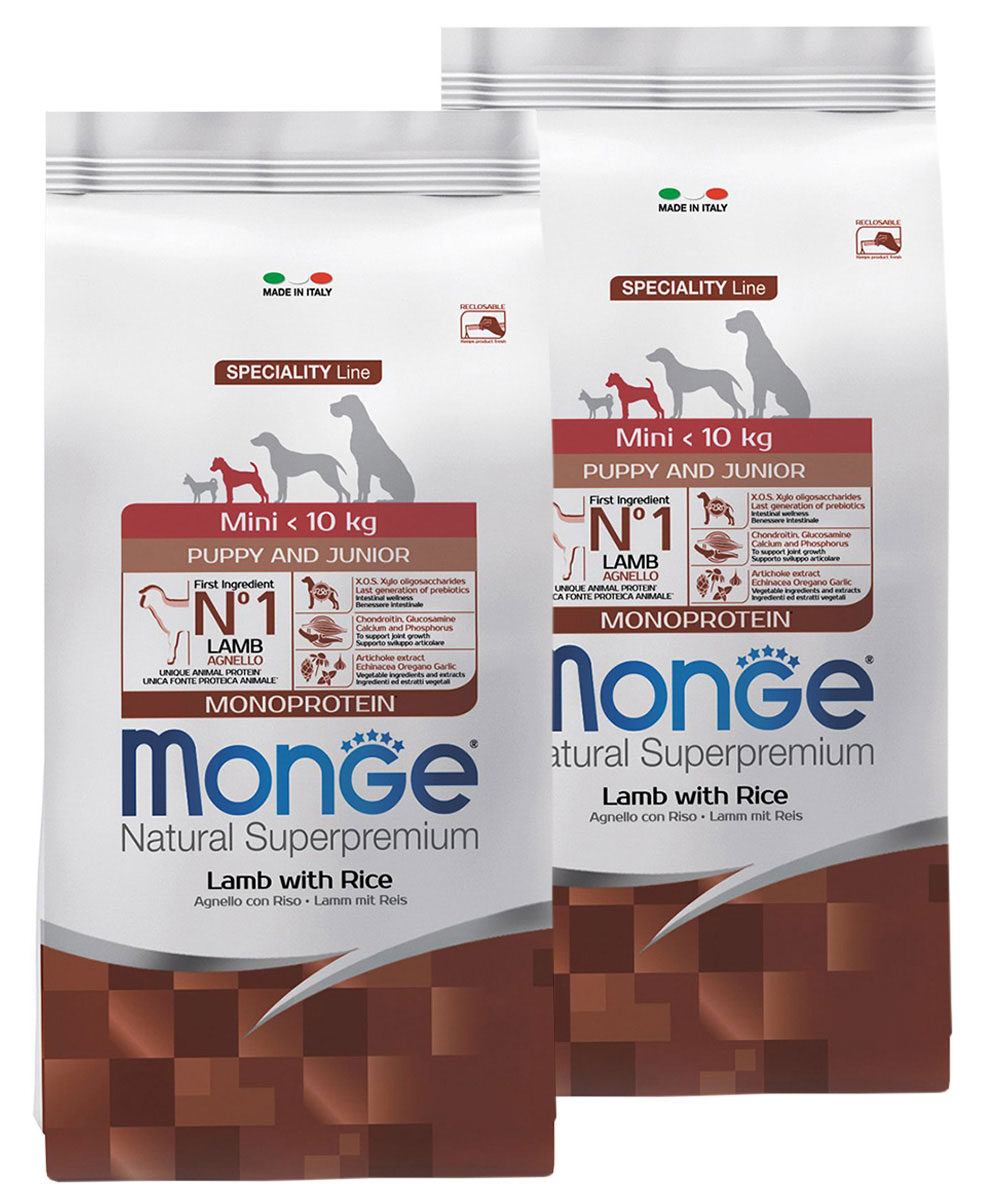 

MONGE MONGE SPECIALITY DOG MINI PUPPY & JUNIOR LAMB для щенков маленьких пород с ягненком
