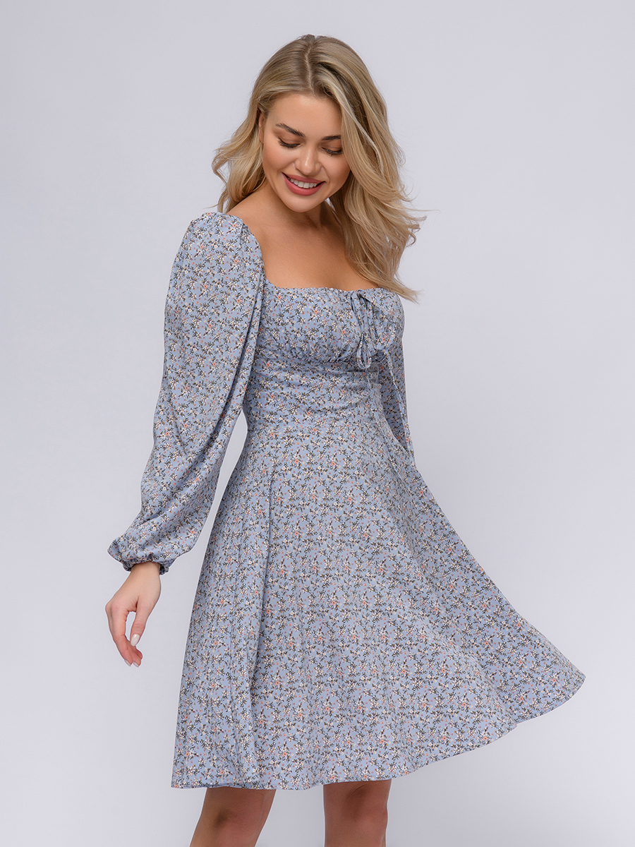 

Платье женское 1001dress 102689 голубое 46 RU, Голубой, 102689