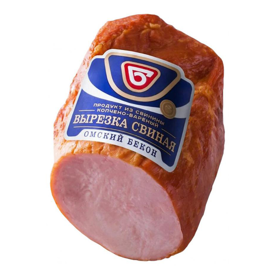 

Вырезка свиная Омский бекон варено-копченая +-1 кг