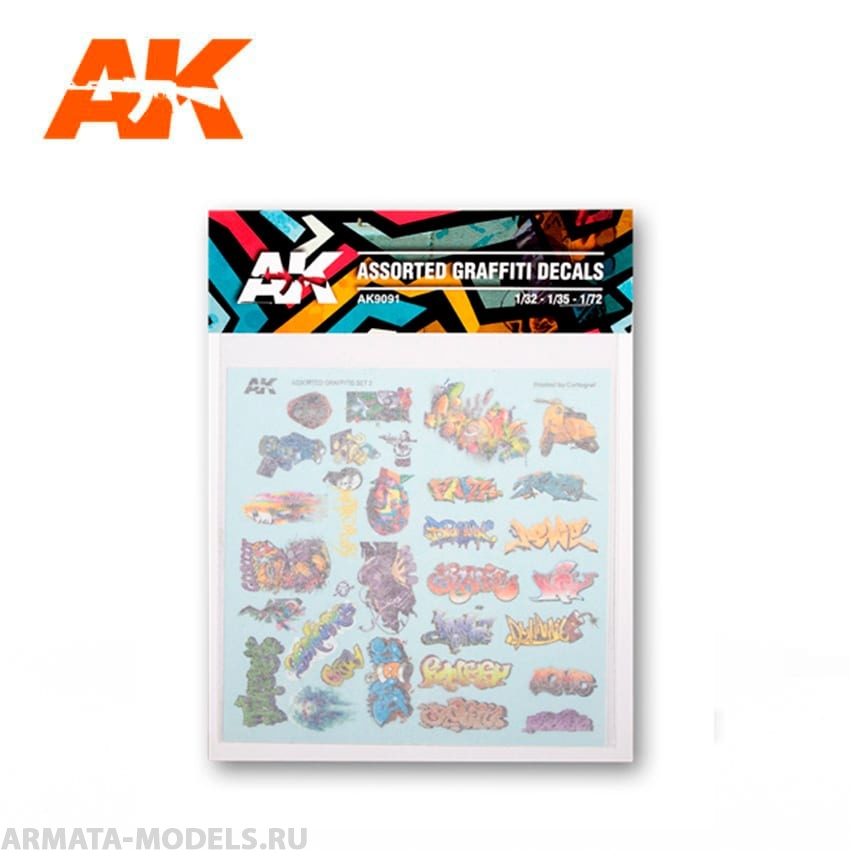 

AK9091 ASSORTED GRAFFITI DECAL Set2