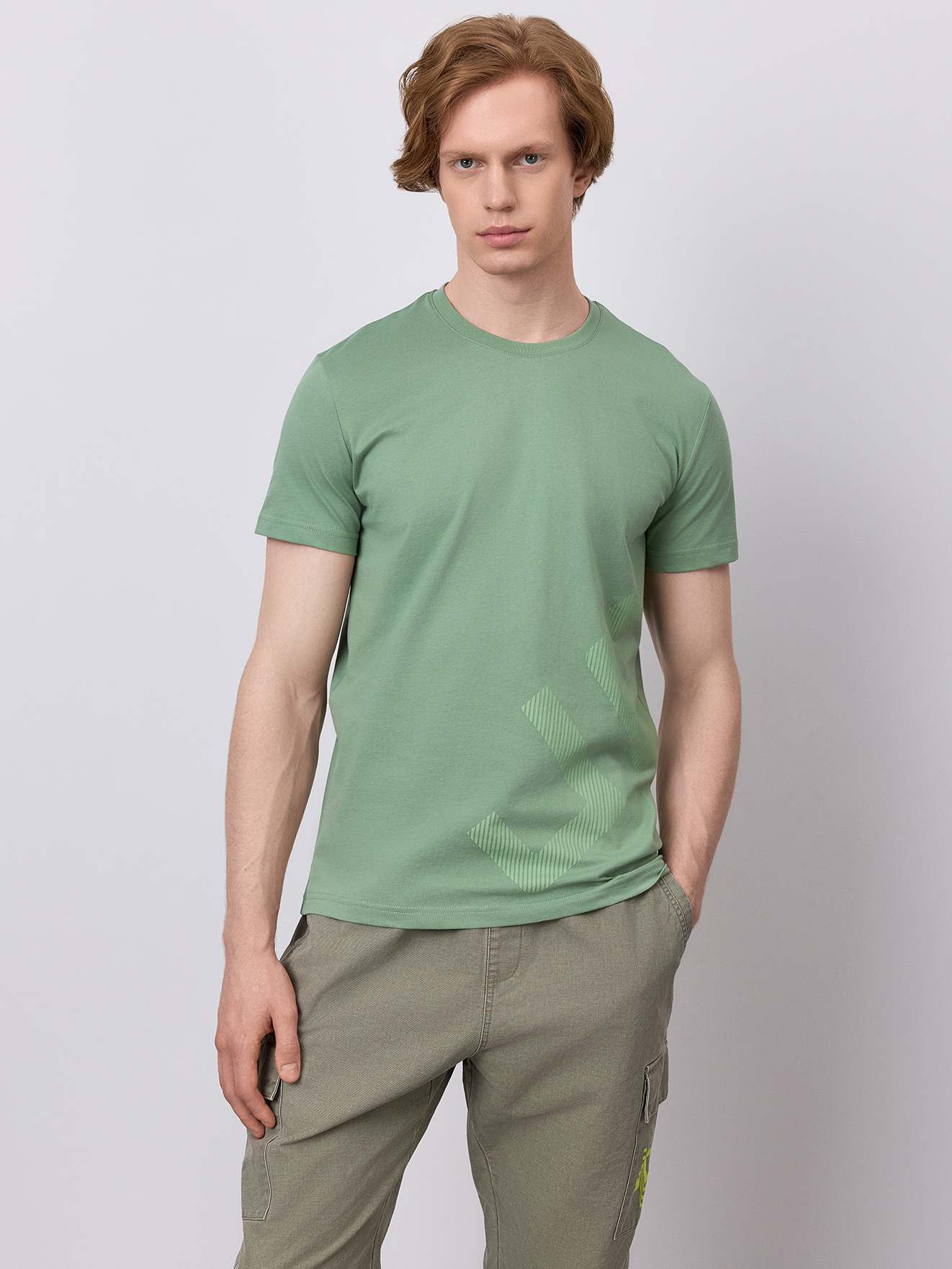 

Футболка мужская Just Clothes 000000453 хаки 54 RU, 000000453