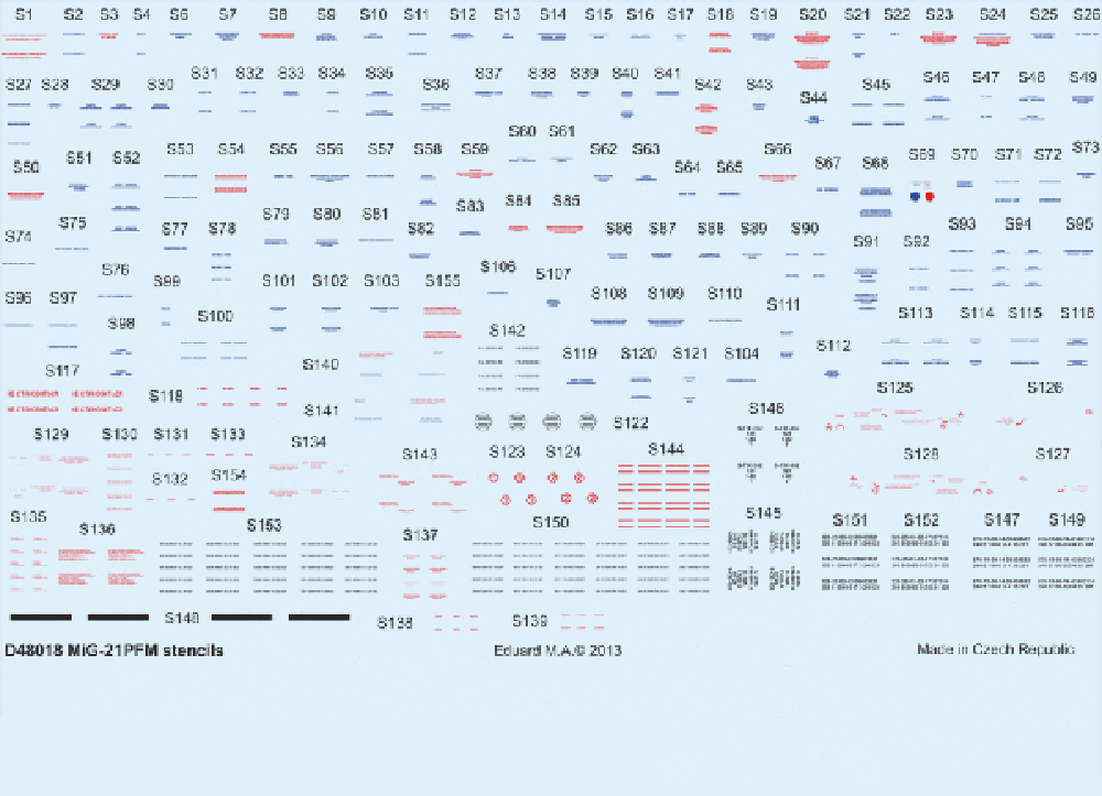 D48018ED Декаль MiG-21PFM Stencils 148 985₽