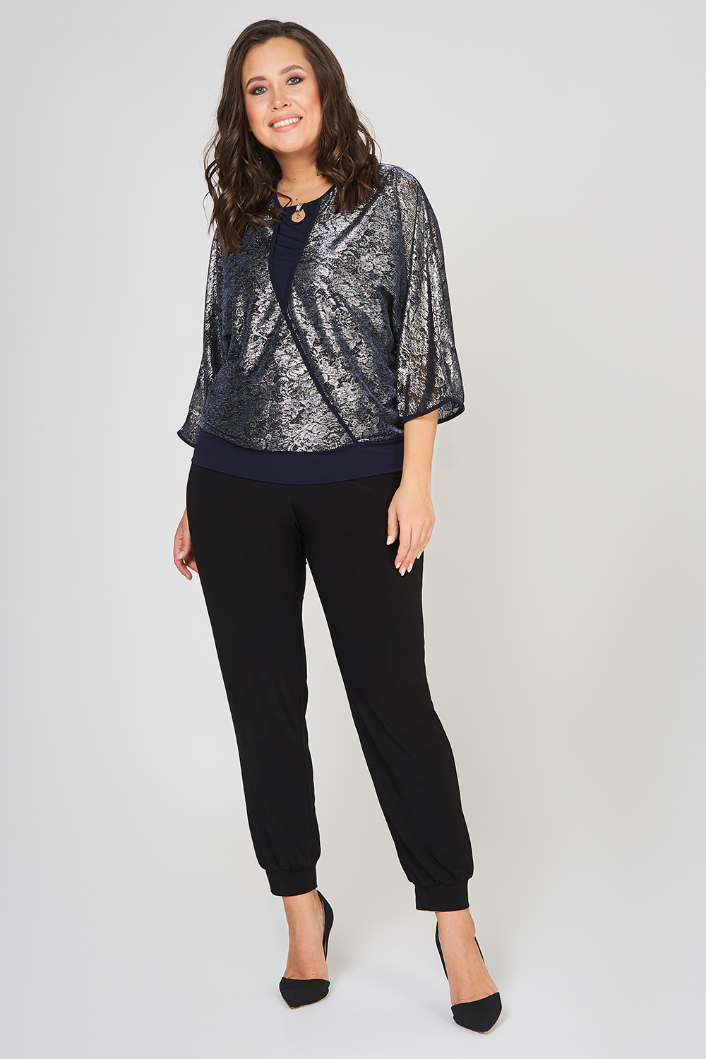 

Блуза женская OLSI 1810011 синяя 50 RU, 1810011