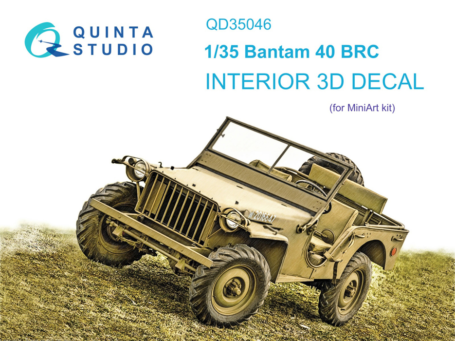 

QD35046 3D Декаль интерьера кабины Bantam 40 BRC Mini Art, Однотонный