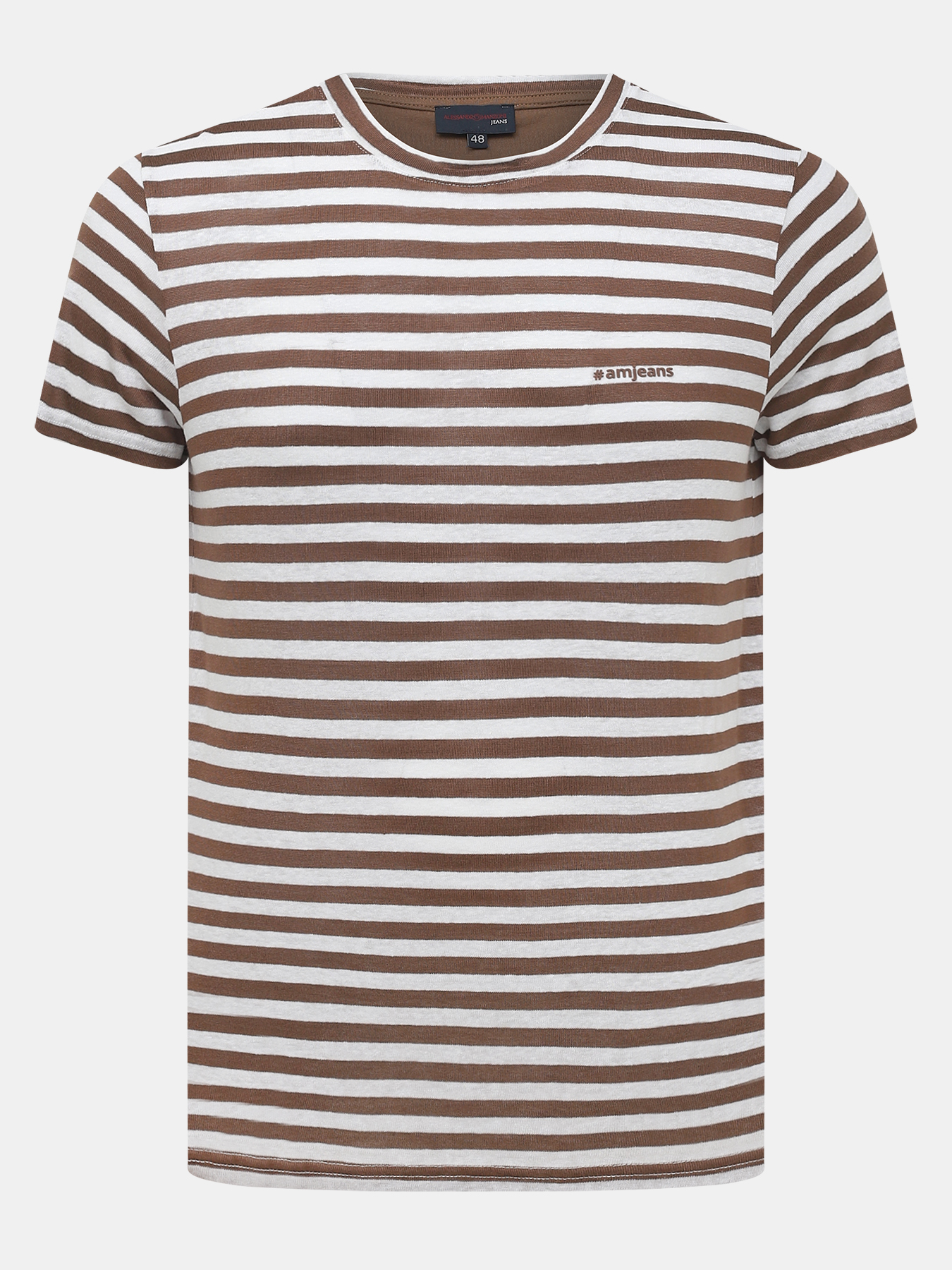 

Футболка мужская Alessandro Manzoni Jeans 000001113 коричневая 54 RU, Коричневый, 000001113